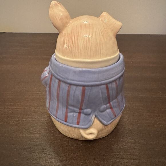 VTG Fitz and Floyd "Bacon and Eggs" Pig Hen Creamer & Sugar 1987 Cottage Core - Picture 9 of 16